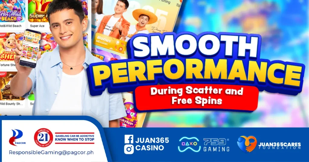smooth performance during scatter and free spins